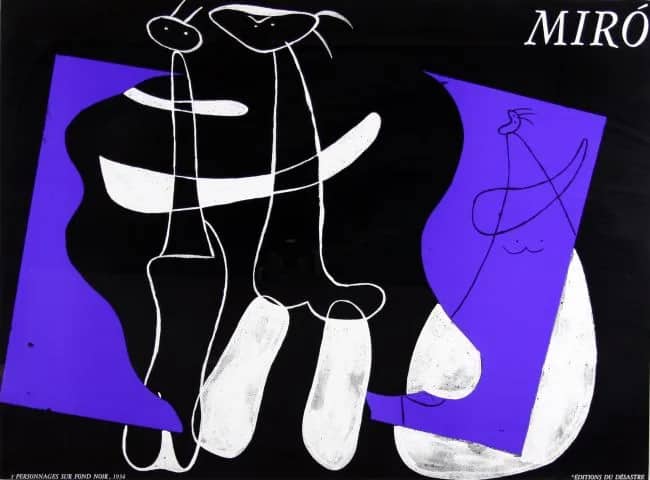 Pers.sur fond noir — Joan Miro
