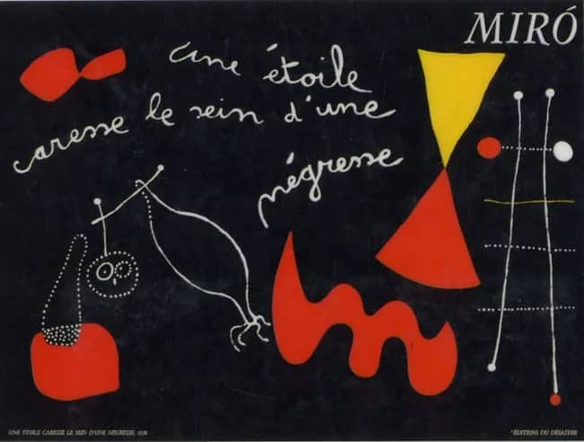 Une etoile caresse — Joan Miro
