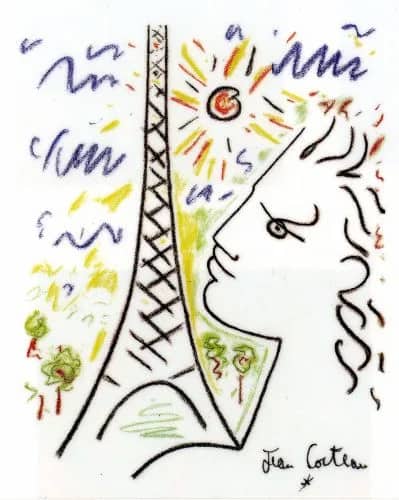 Profil tour eiffel —  Cocteau