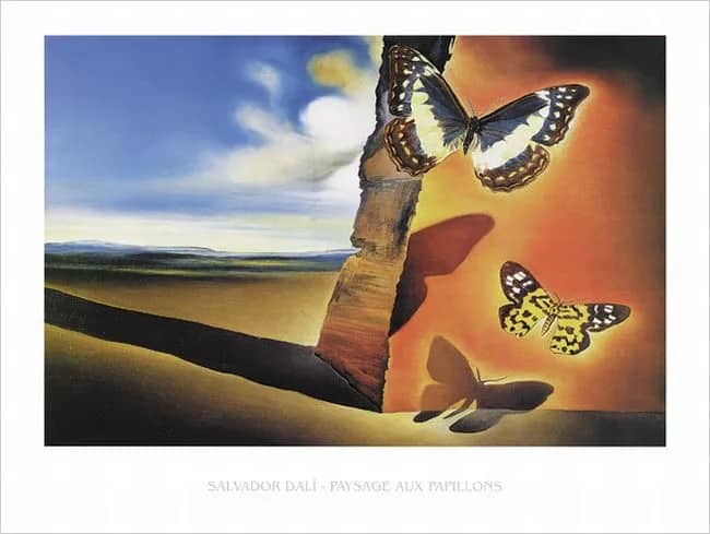 Paysage aux papillons —  Salvador Dali