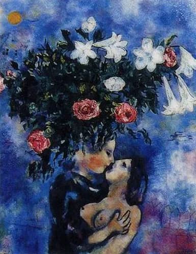Amants sous fleurs —  Chagall