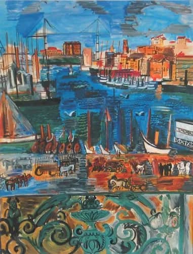 Vue sur marseille —  Dufy