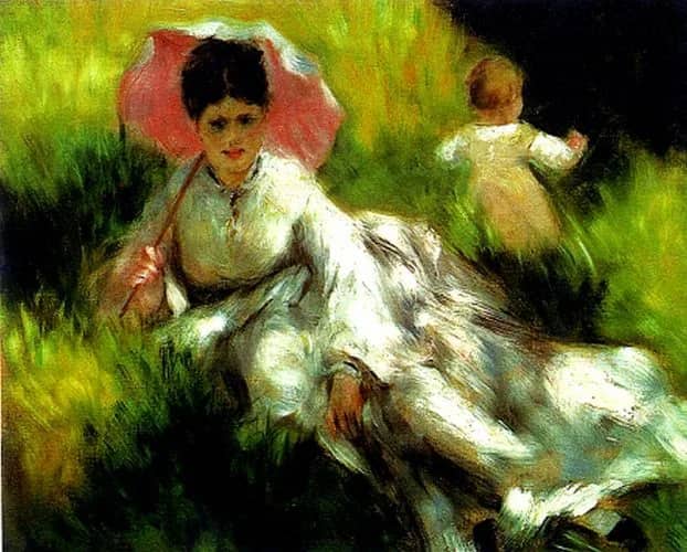 Woman with parasol —  Renoir