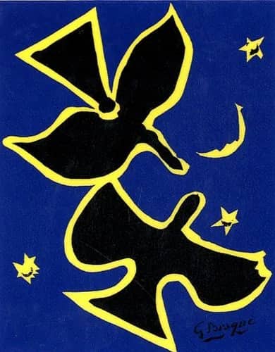 Oiseau noir sur.. —  Braque
