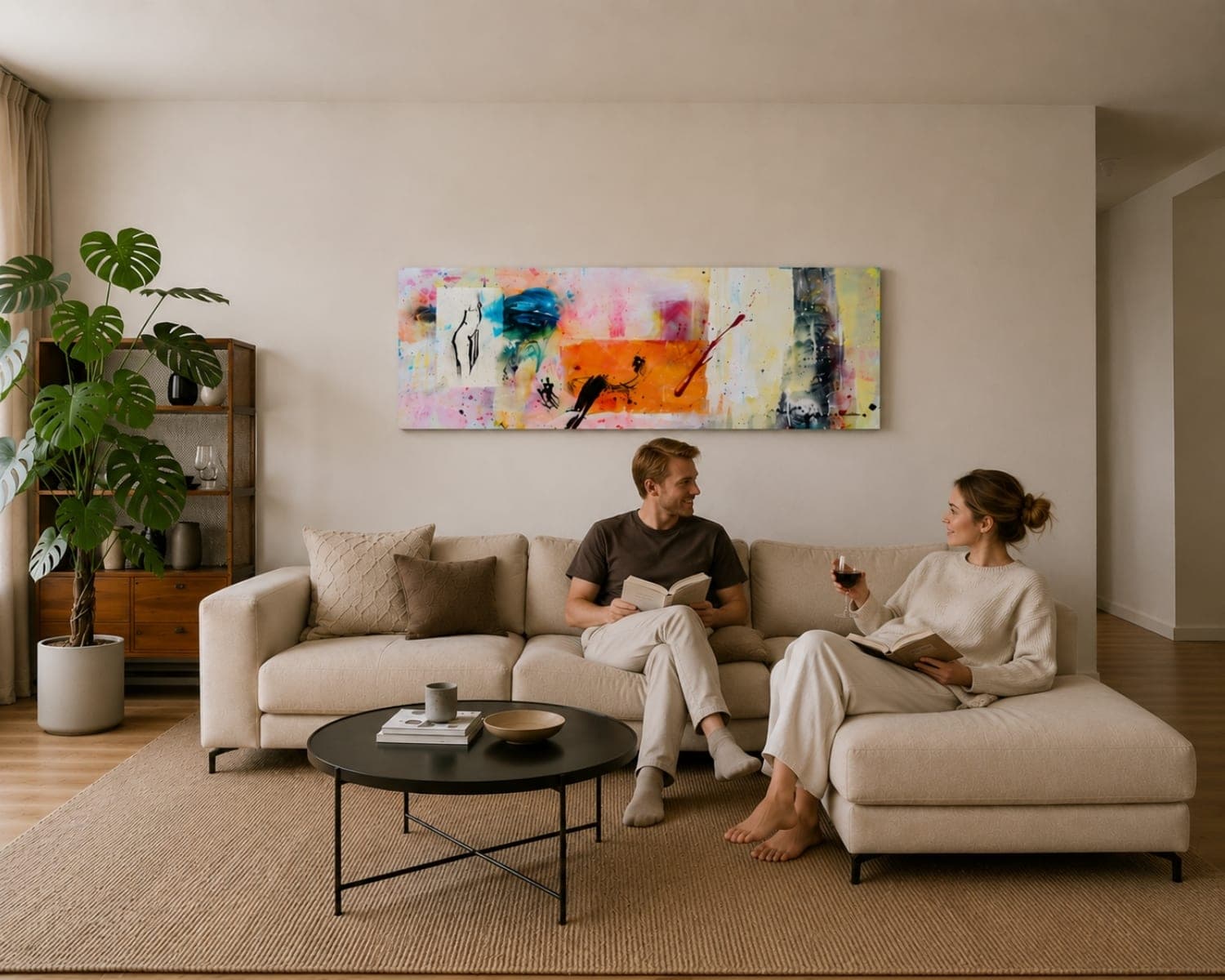 Atmosphere: art on the wall at home