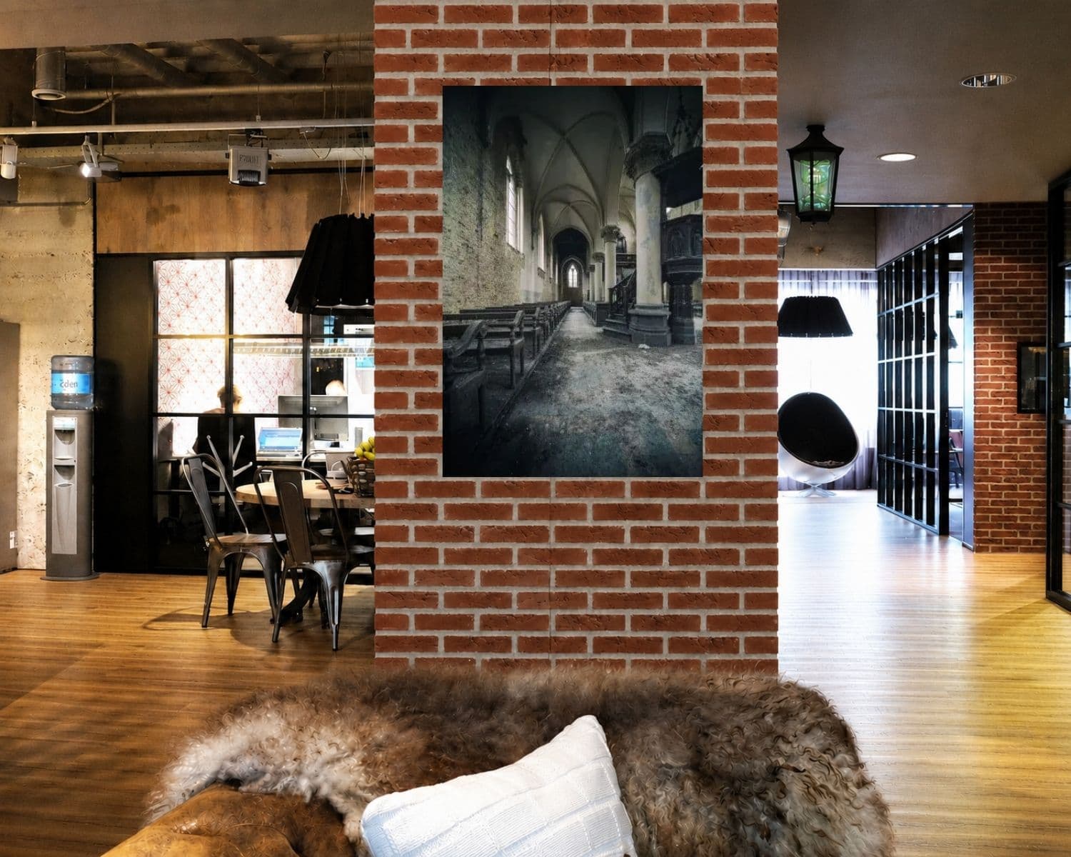 Kunstwerk op de kantoormuur — optie 1