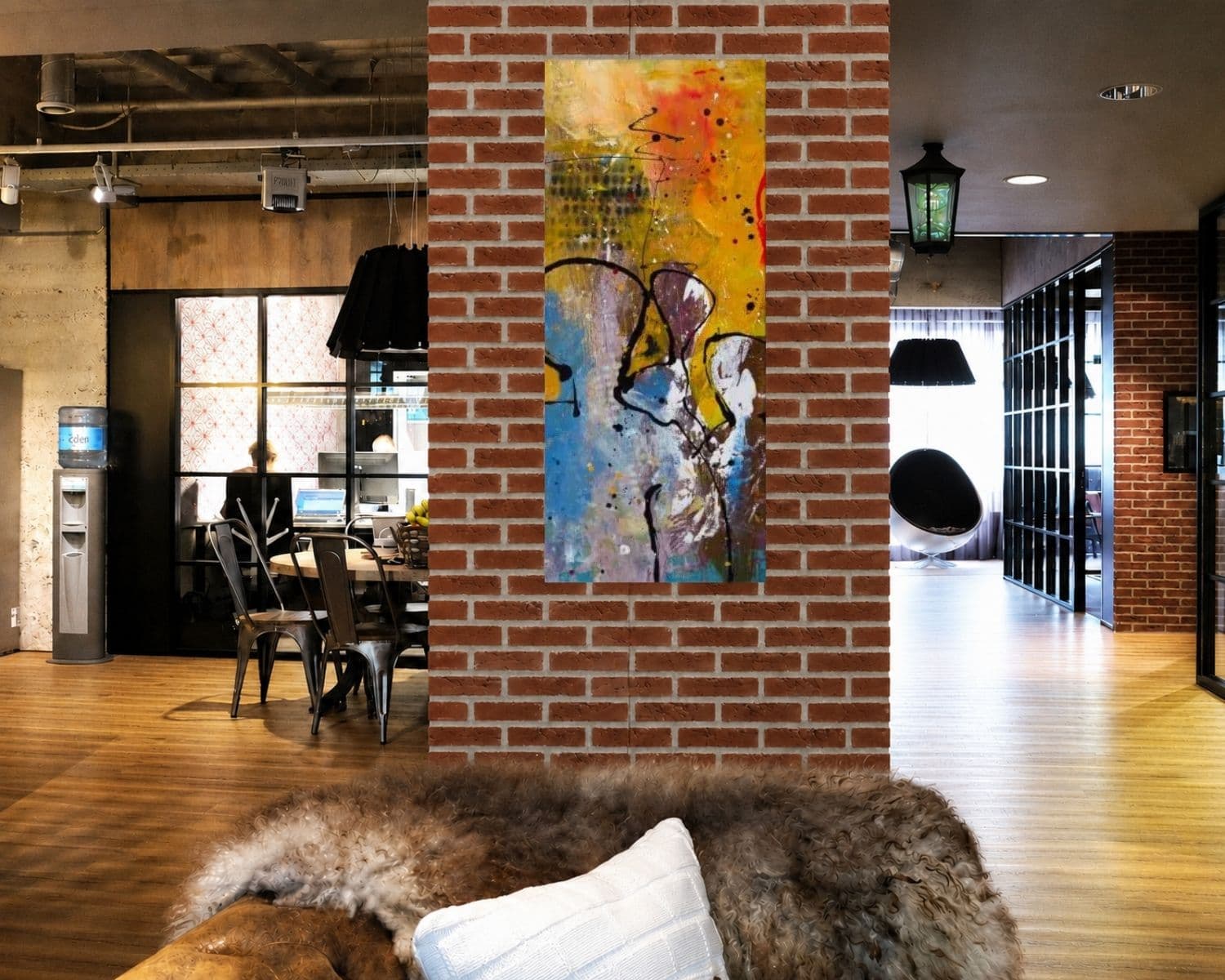Kunstwerk op de kantoormuur — optie 2