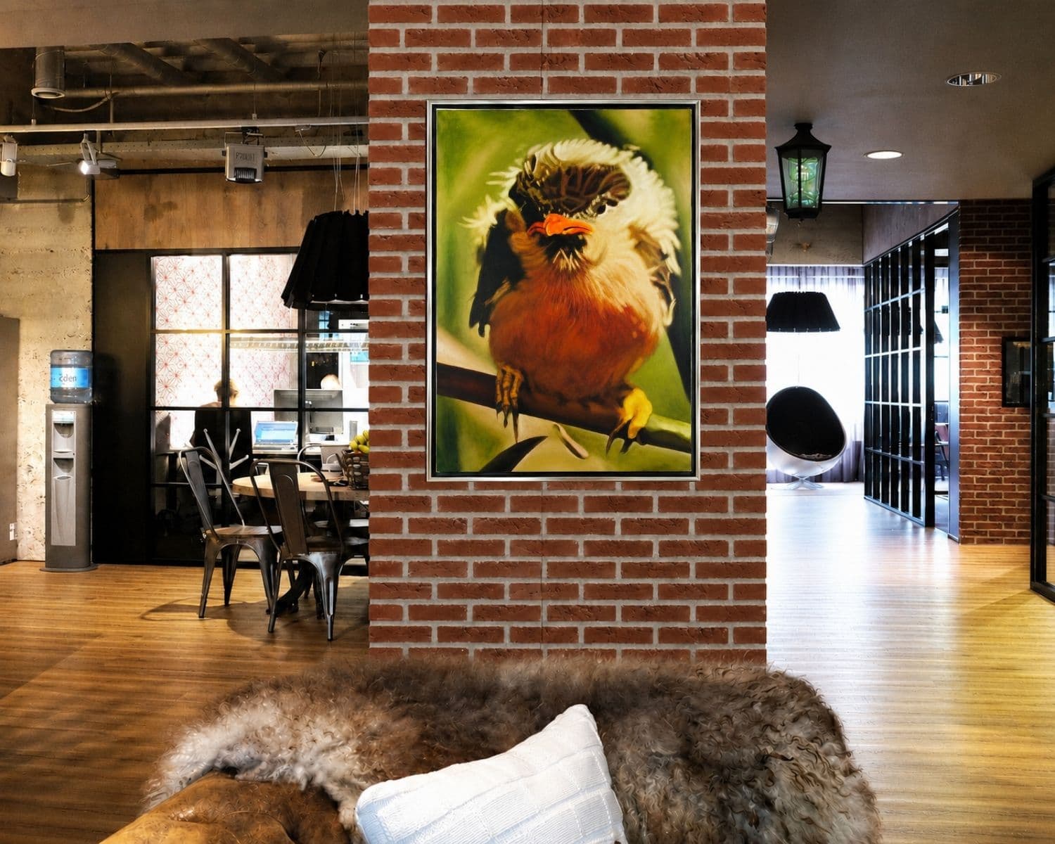 Kunstwerk op de kantoormuur — optie 3
