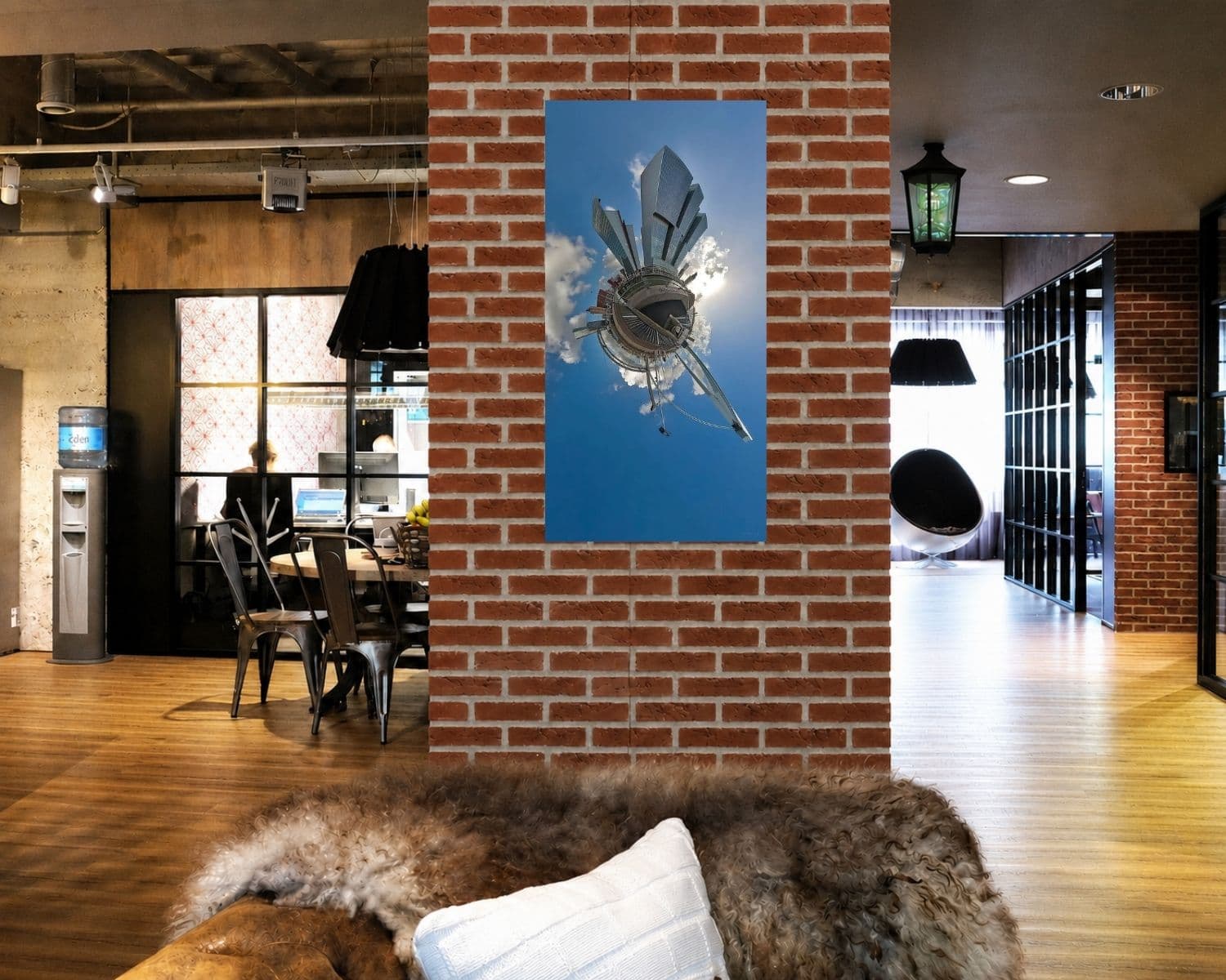 Kunstwerk op de kantoormuur — optie 5