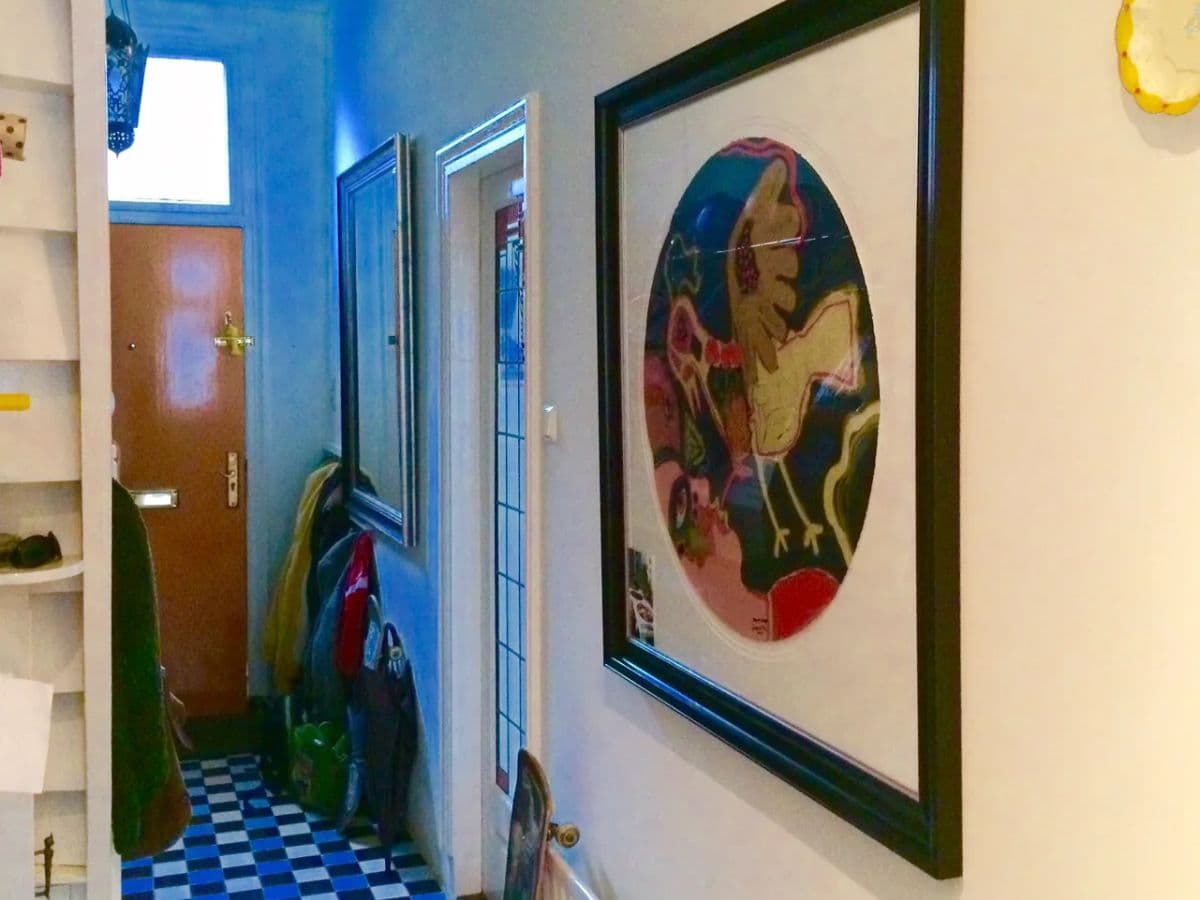 Artwork on the hallway wall
