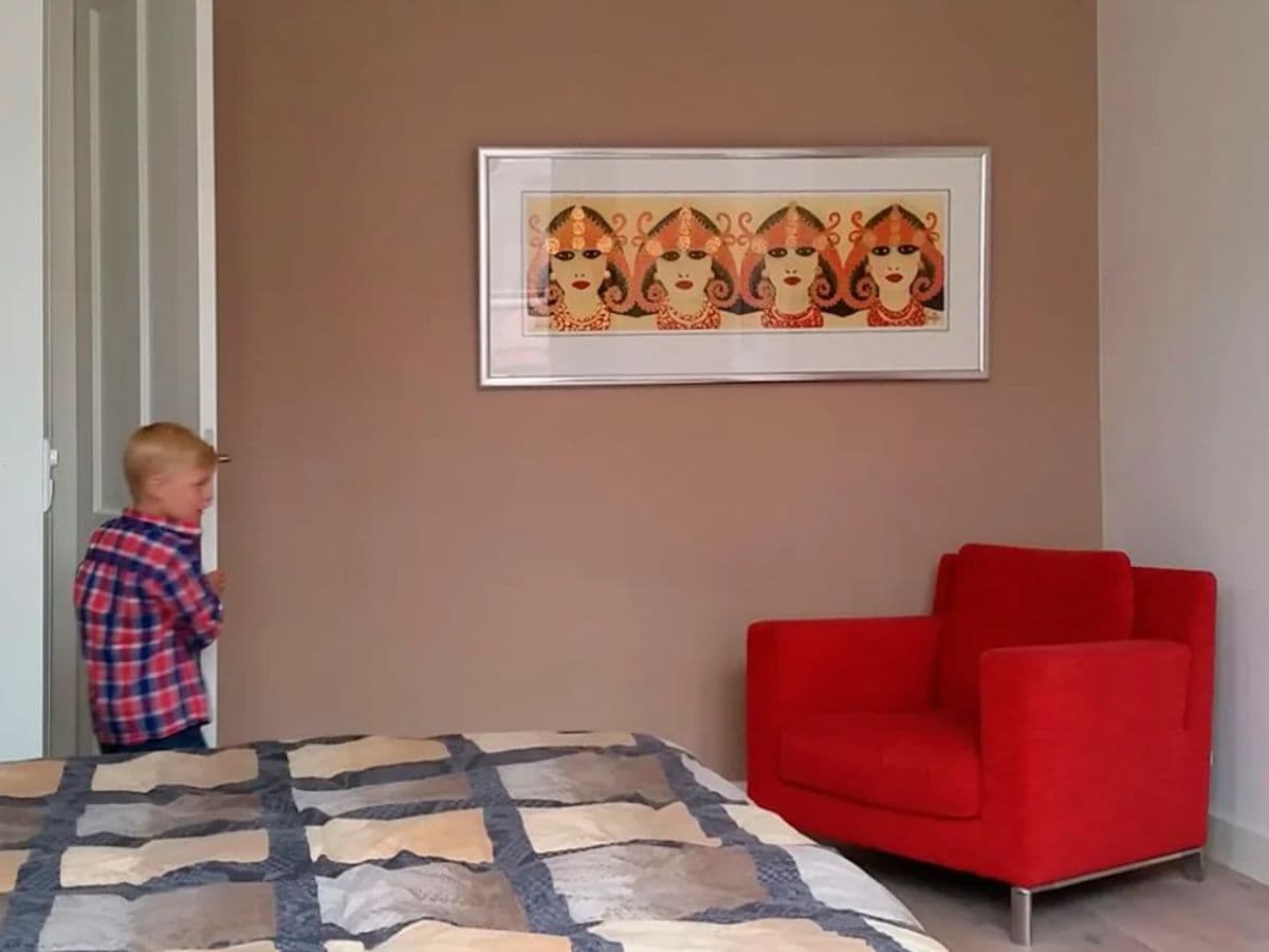 Artwork above the bed