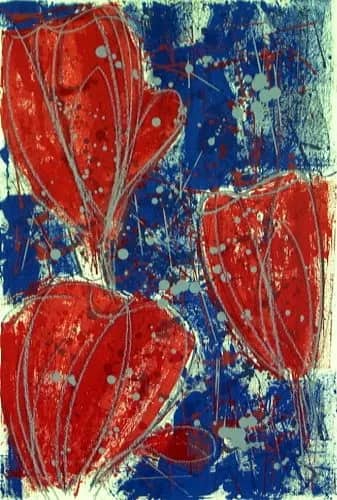 Tulpen staand rood /50 — Ad van Hassel