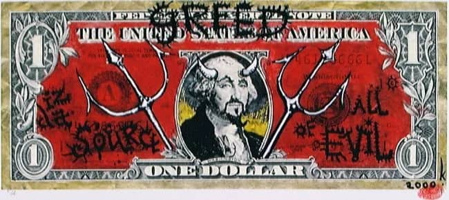 One dollar, greed /100 — Kamile Proost