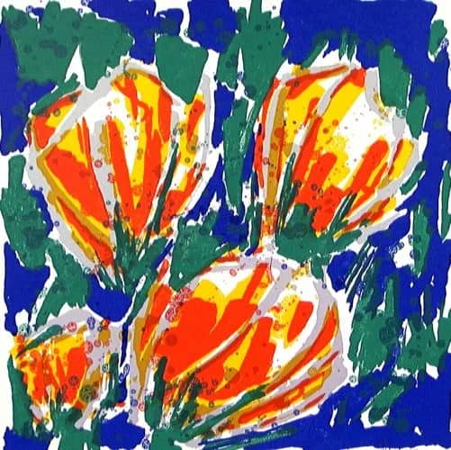 Tulpen 2002 oranje/geel /100 — Ad van Hassel