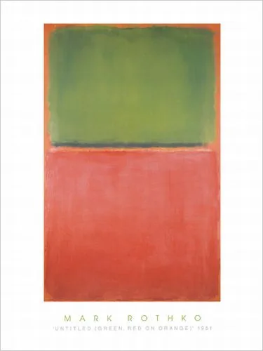 Green, red on orange — Marc Rothko