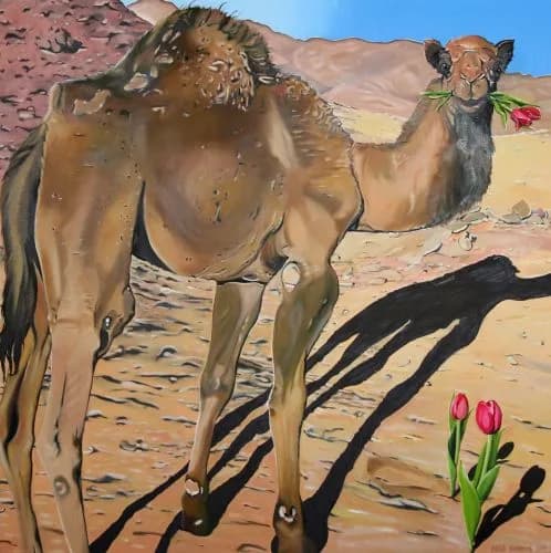 Kameel met tulpen — Lola Eradus