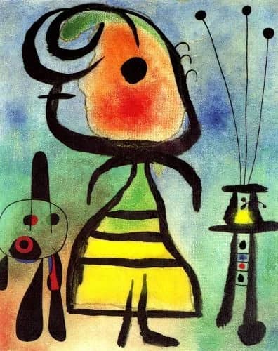 Femme et chat — Joan Miro