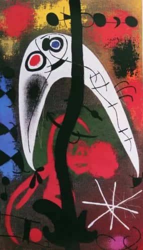 Femme et oiseau dans la nuit — Joan Miro