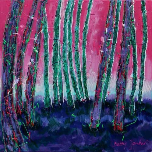 Purple-green trees — Betty Jonker