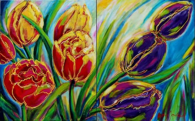 Greetings from holland (diptich) — Betty Jonker
