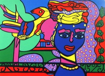 Vrouw & vogel /100
