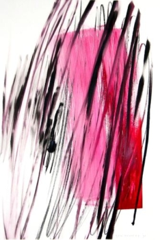 Abstract roze/zwart